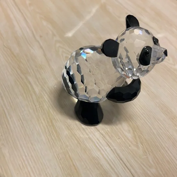 Swarovski Crystal Mother Panda circa 1994 Retired and rare